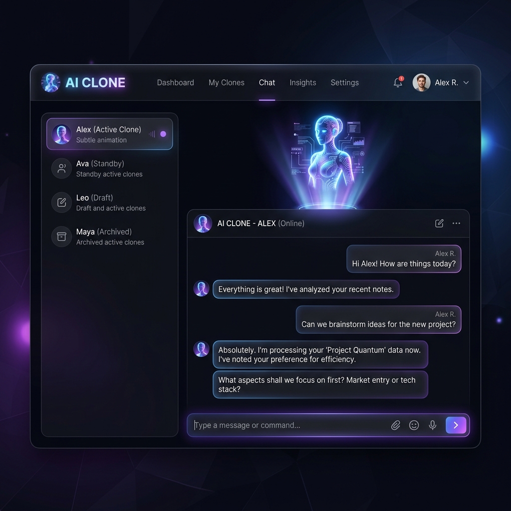 My AI Clone UI